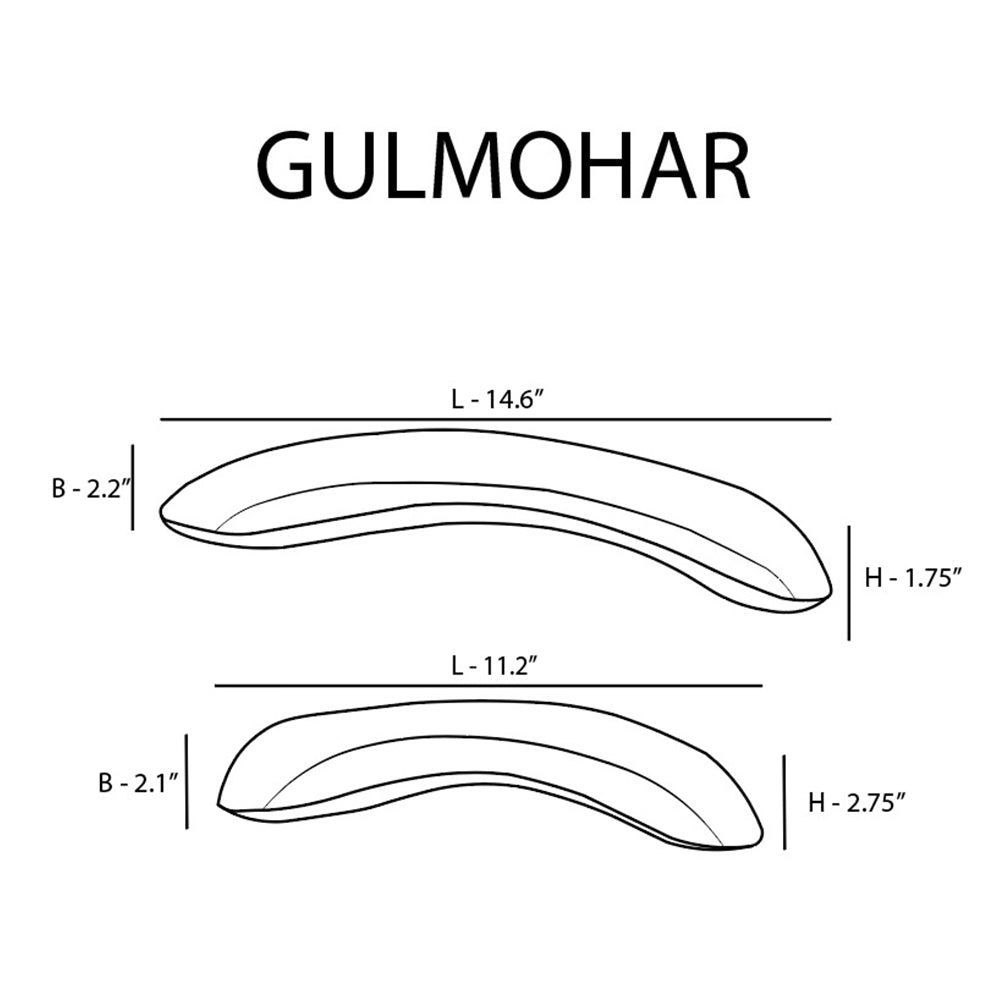 Gulmohar Seed Ceramic Pod Set of 2