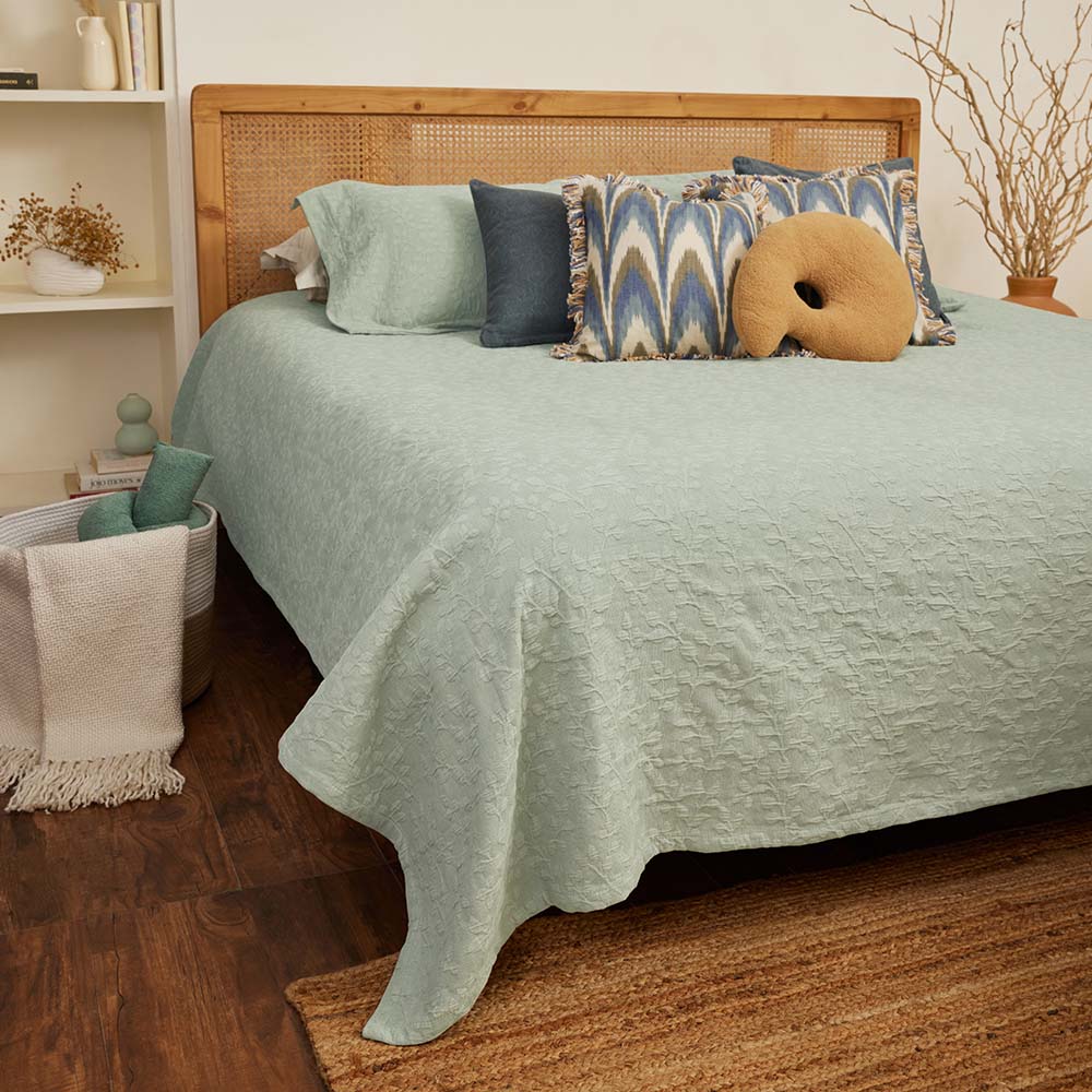 Nature's Embrace Non-Quilted Cotton Bedspread