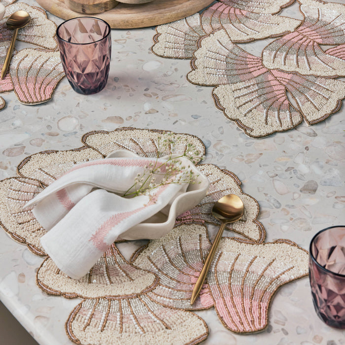 Seashells Beaded Table Mats Set of 4