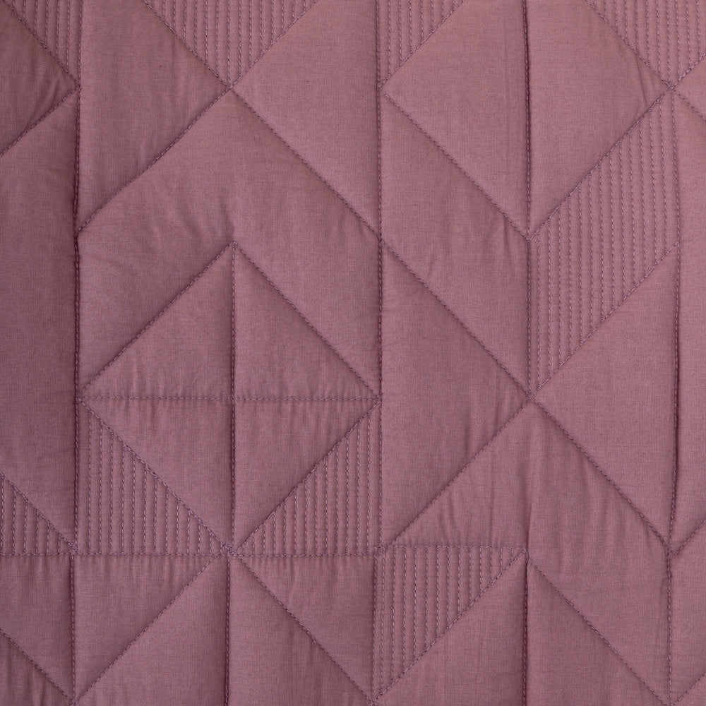 Tranquil Triangles Quilted Cotton Bedspread