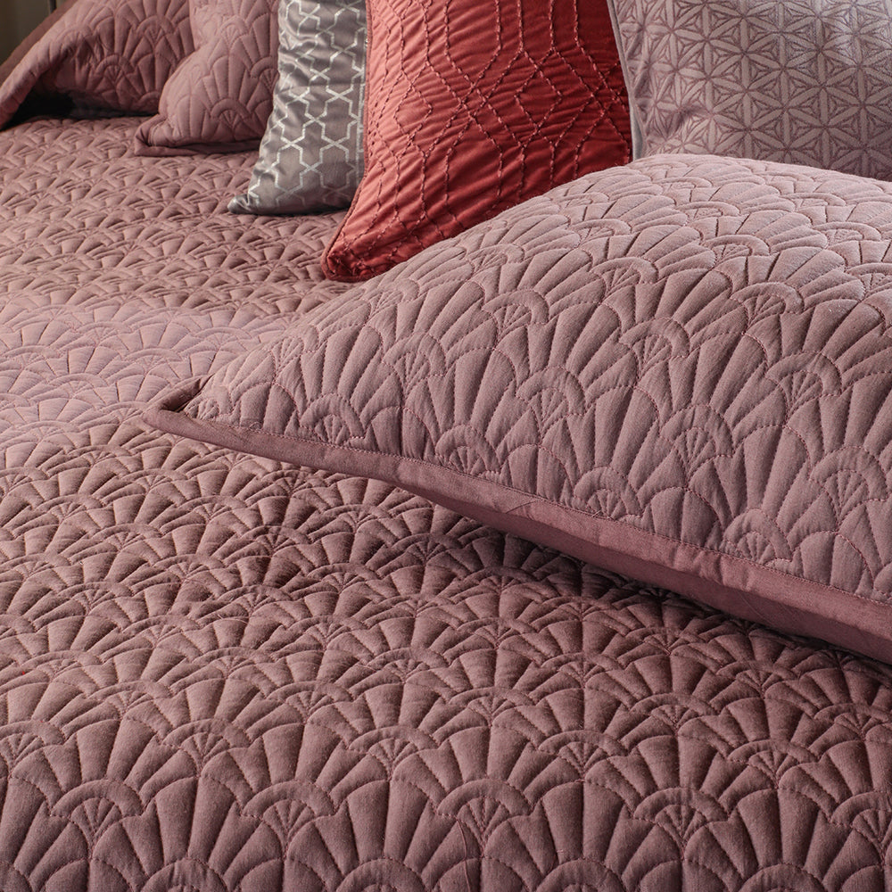 Joyous Tessellation Lavender Cotton Bedspread