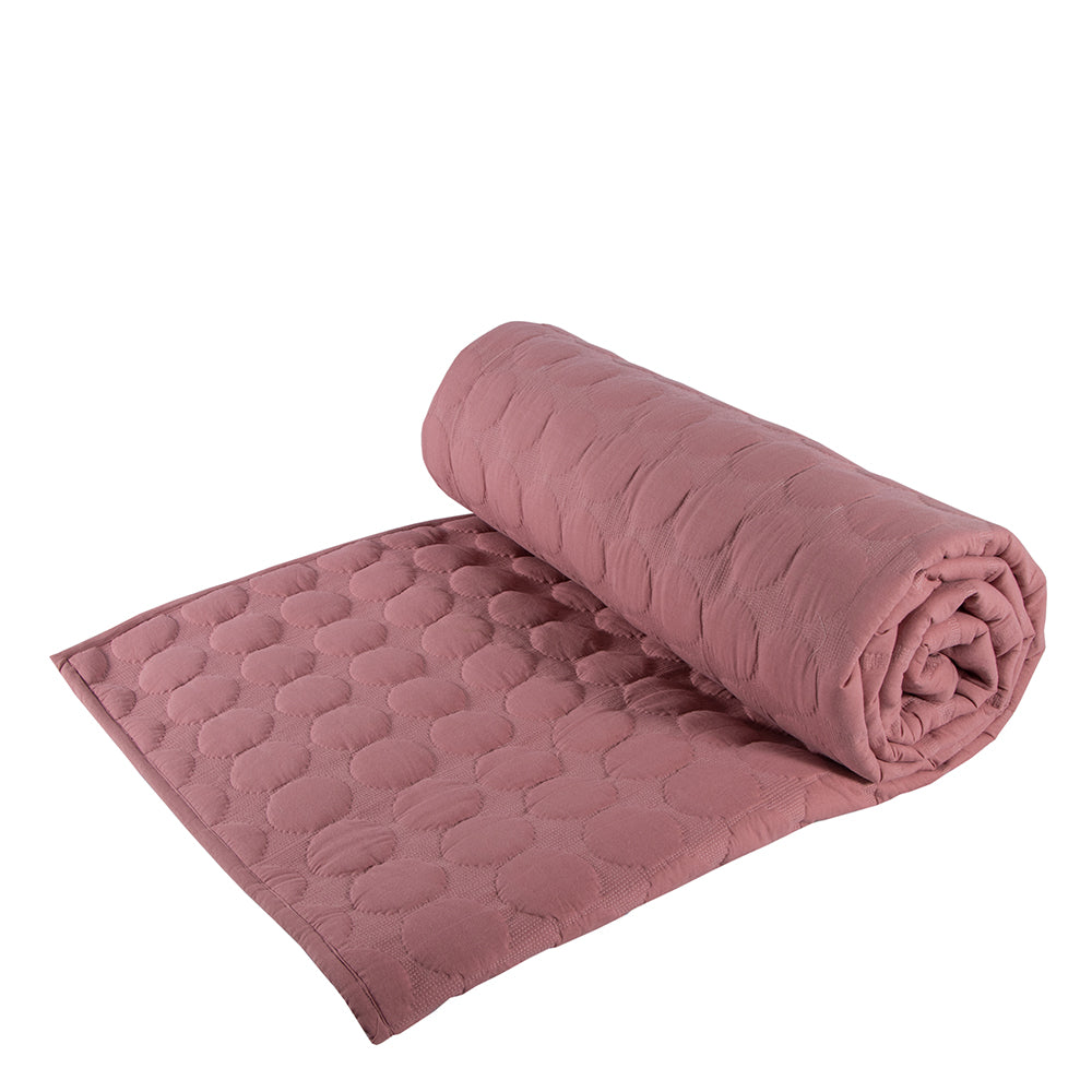 Tranquility Pink Cotton Bedspread