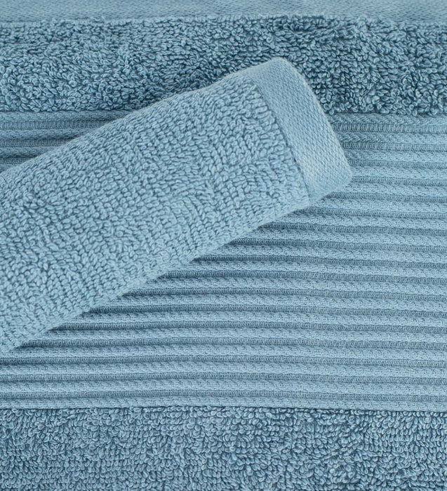 Blue Cotton Towel Set
